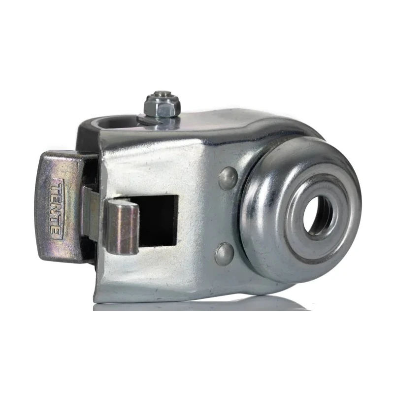 Tente Braked Swivel Castor, 45 kg Load Capacity, 50 mm Wheel Diameter, Thermoplastic Rubber Wheel 1975PJO050P30-11