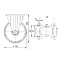 Tente Fixed Castor 300 kg Load Capacity 160 mm Polyamide Wheel 3478UFR160P63