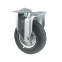 Tente Fixed Castor with 70 kg Load Capacity, 100 mm Solid Rubber Wheel, Pressed Steel Frame 3478DYR100P62