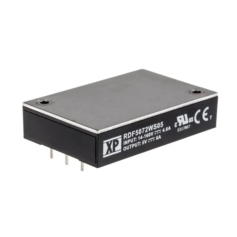 XP Power DC/DC Converter 5V DC Output 6mA 14V-160V DC Input 50W Through Hole RDF50