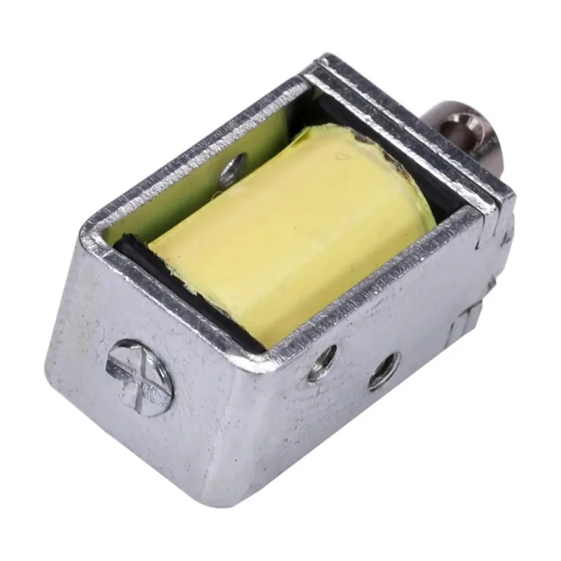 Johnson Electric Linear Solenoid Pull Action, 100% Duty Cycle, 24mm Stroke, 1.3W Power, 27.7Ω Coil Resistance B12-255-B-3