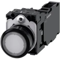 Siemens SIRIUS ACT Series Illuminated Push Button Complete Unit Panel Mount 22 mm Cutout Clear SPDT IP66 3SU1102-0AB70-1FA0