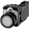 Siemens SIRIUS ACT Series Illuminated Push Button Complete Unit Panel Mount 22 mm Cutout Clear SPDT IP66 3SU1102-0AB70-1FA0