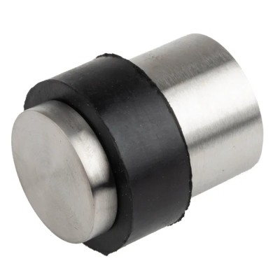 RS PRO Silver Stainless Steel Cylinder Door Stop 35 mm Diameter 894-6932