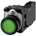 Siemens SIRIUS ACT 3SU11 Series Illuminated Push Button Complete Unit, Panel Mount, 22 mm Cutout Green 3SU1102-0AB40-1FA0