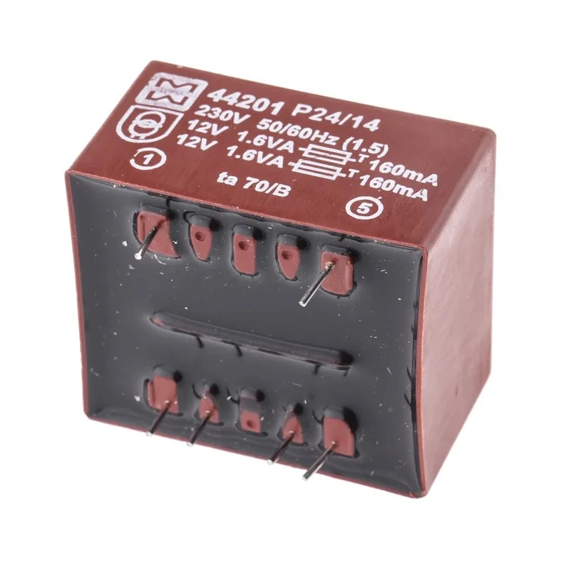 Myrra 12 V ac 2 Output PCB Transformer, 230 V ac, 30 VA, Mount Type PCB, UL 1585, EN 61558-2-6, UL 506, CEI 126, EN 44201