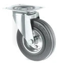 Tente Swivel Castor, 205 kg Load Capacity, 200 mm Wheel Diameter, Thermoplastic Rubber Wheel 3370DVR200P63