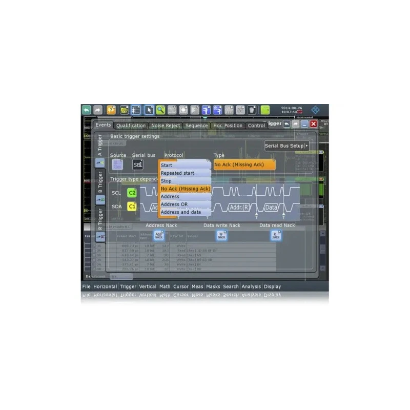 Rohde & Schwarz Triggering and Decoding Oscilloscope Software for Use with RTC1000 Oscilloscope RTC-K1