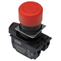 Omron Emergency Stop Push Button Panel Mount 22 mm Cutout 2 NC Contacts IP65 Red Head A22NE-P