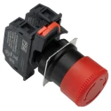 Omron Emergency Stop Push Button Panel Mount 22 mm Cutout 2 NC Contacts IP65 Red Head A22NE-P