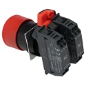 Omron Emergency Stop Push Button Panel Mount 22 mm Cutout 2 NC Contacts IP65 Red Head A22NE-P