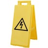 RS PRO Folding Hazard Warning Sign Electrical Hazard Polypropylene 640mm x 280mm 174-5955