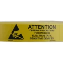SCS Yellow Black Paper ESD Label Observe Precautions for Handling Electrostatic Sensitive Devices 16 mm x 51 mm ALABEL5/8X2