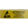 SCS Yellow Black Paper ESD Label Observe Precautions for Handling Electrostatic Sensitive Devices 16 mm x 51 mm ALABEL5/8X2