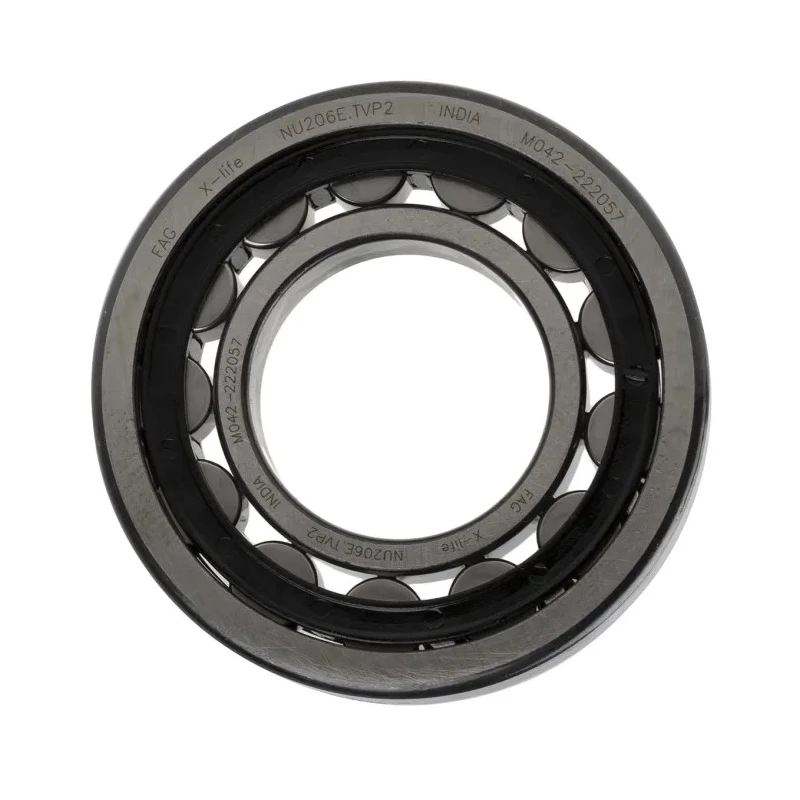 FAG Cylindrical Roller Bearing 30 mm Inside Diameter 62 mm Outside Diameter Open End Type NU206-E-XL-TVP2