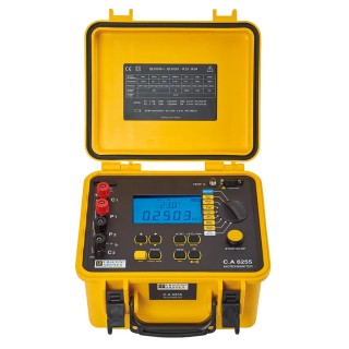 Chauvin Arnoux Handheld Ohmmeter CA 6255, 2500 Ω Max, 100 nΩ Resolution, 4 Wire Measurement P01143221