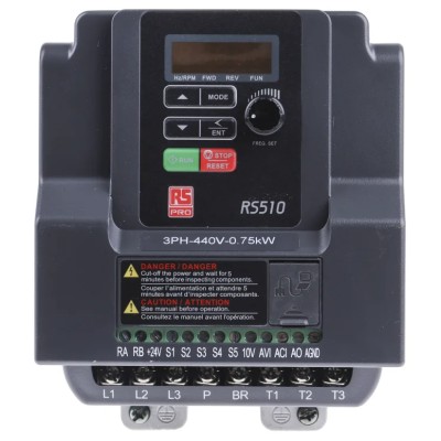 RS PRO 3-Phase Inverter Drive RS510 Series 750 W 480V 2.3 A Vector Control RS510