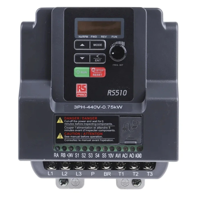 RS PRO 3-Phase Inverter Drive RS510 Series 750 W 480V 2.3 A Vector Control RS510