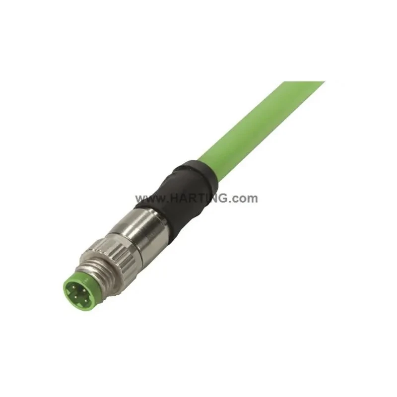 HARTING Male 4 Way Straight to 4 Way Unterminated Sensor Actuator Cable 1m 2134C700477010