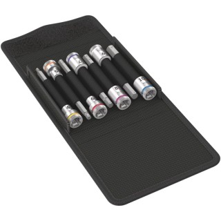 Wera 7-Piece 3/8 in Bit Socket Set Matt Chrome Plated Chrome Vanadium Steel 05003180001