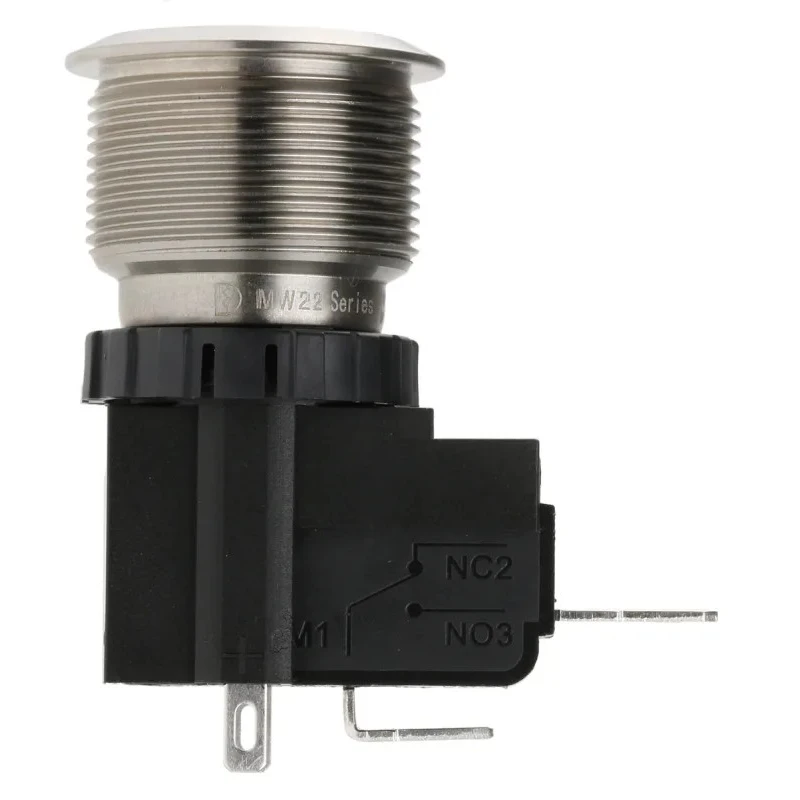 RS PRO Illuminated Push Button Switch, Latching Operation, Panel Mount, 22.2 mm Cutout, SPST, White LED, IP67, 250 175-8202