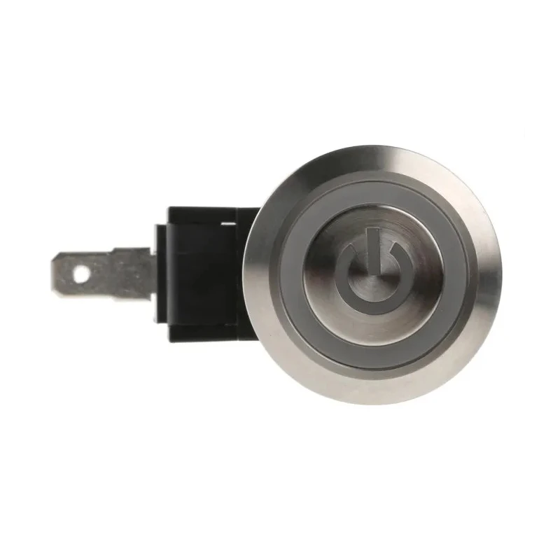 RS PRO Illuminated Push Button Switch, Latching Operation, Panel Mount, 22.2 mm Cutout, SPST, White LED, IP67, 250 175-8202