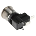 RS PRO Illuminated Push Button Switch, Latching Operation, Panel Mount, 22.2 mm Cutout, SPST, White LED, IP67, 250 175-8202