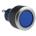 RS PRO Illuminated Push Button Switch Momentary Panel Mount SPDT Blue LED IP65 250V 3, 5A 175-8234