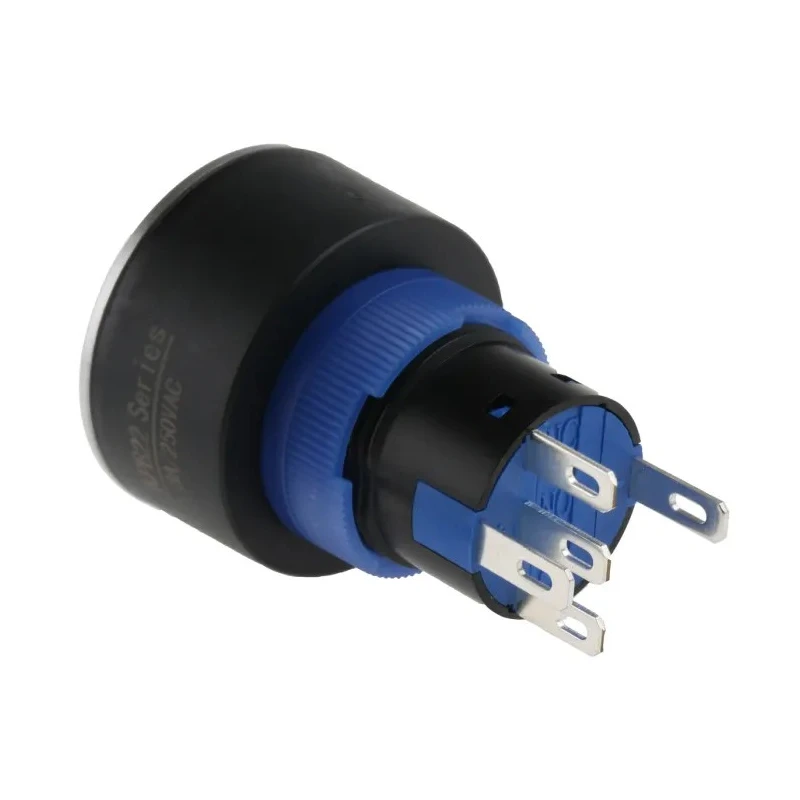 RS PRO Illuminated Push Button Switch Momentary Panel Mount SPDT Blue LED IP65 250V 3, 5A 175-8234