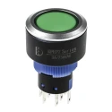 RS PRO Illuminated Momentary Push Button Switch, Panel Mount, 22.2 mm Cutout, DPDT Contact, Green LED, IP65, 250 V 175-8229