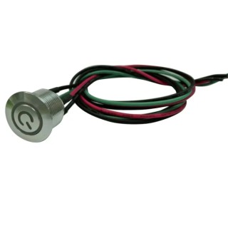RS PRO Illuminated Momentary Push Button Switch Panel Mount 16 mm Cutout SPST Green LED IP67 36 V dc 175-8483