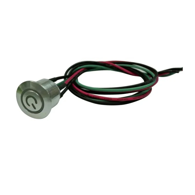RS PRO Illuminated Momentary Push Button Switch Panel Mount 16 mm Cutout SPST Green LED IP67 36 V dc 175-8483