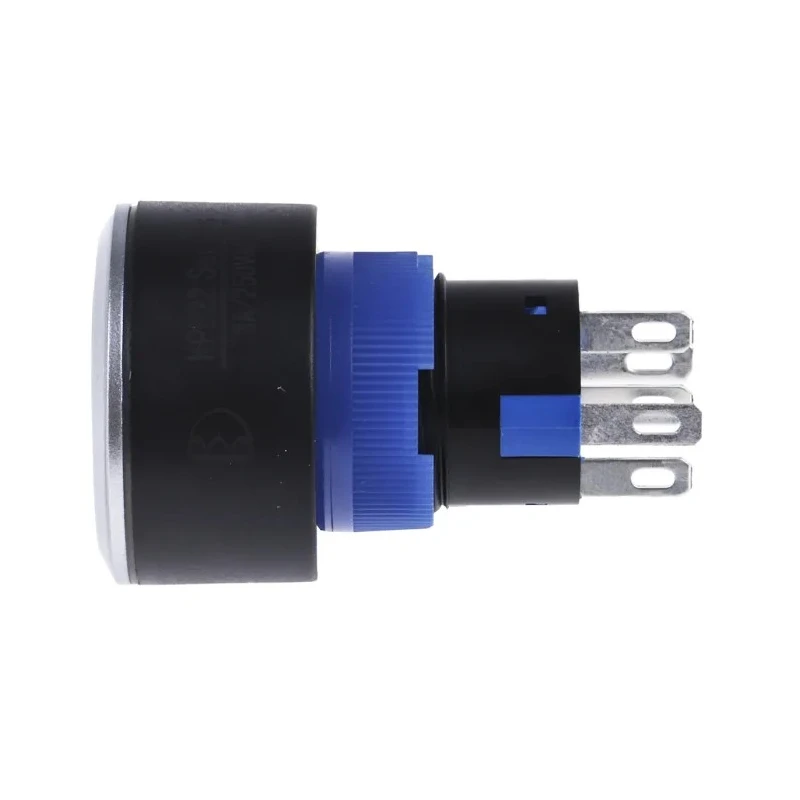 RS PRO Illuminated Momentary Push Button Switch Blue LED SPDT Panel Mount IP65 250 V AC 175-8253