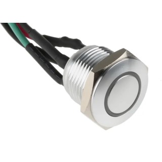 RS PRO Illuminated Push Button Switch Momentary Panel Mount Red LED IP67 36 V dc 175-8524