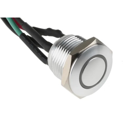 RS PRO Illuminated Push Button Switch Momentary Panel Mount Red LED IP67 36 V dc 175-8524