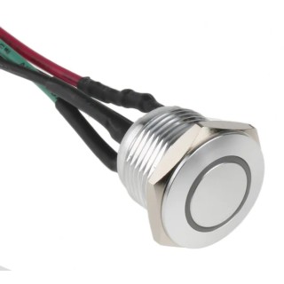 RS PRO Illuminated Push Button Switch, Momentary, Panel Mount, 16 mm Cutout, SPST, Red LED, IP67, 36 V dc 175-8529