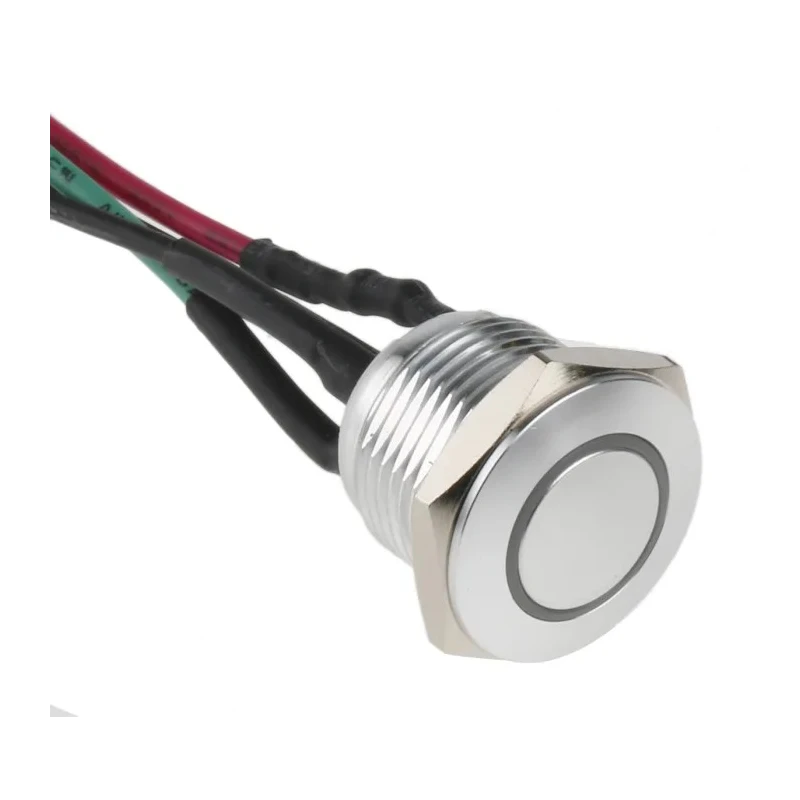 RS PRO Illuminated Push Button Switch, Momentary, Panel Mount, 16 mm Cutout, SPST, Red LED, IP67, 36 V dc 175-8529