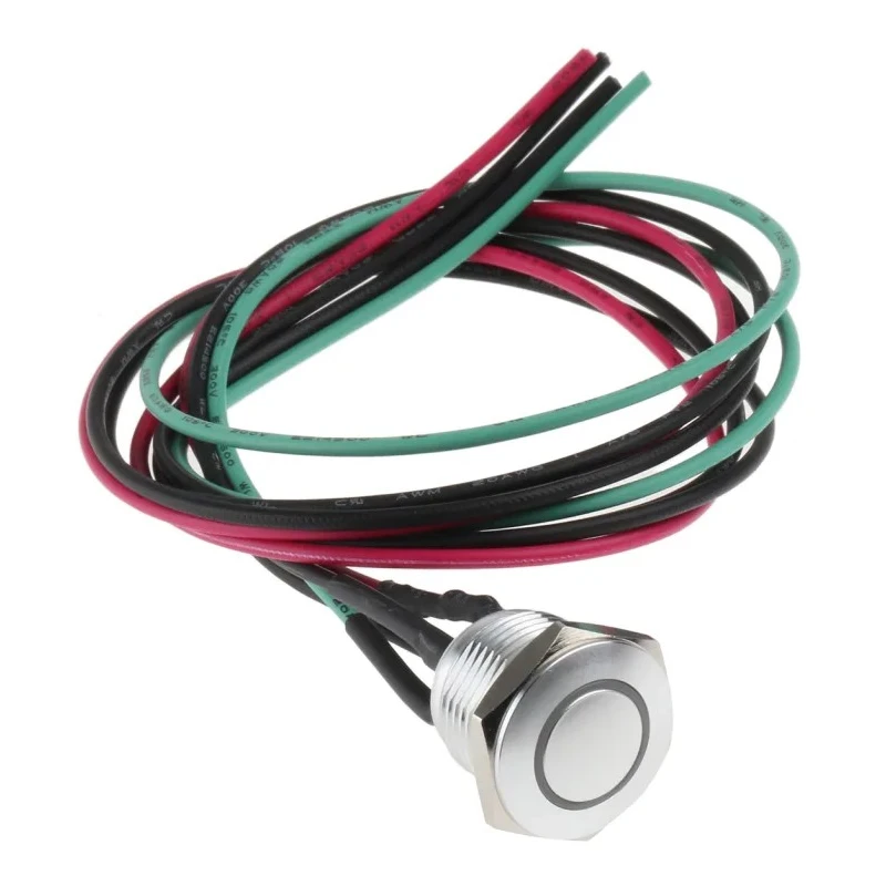 RS PRO Illuminated Push Button Switch, Momentary, Panel Mount, 16 mm Cutout, SPST, Red LED, IP67, 36 V dc 175-8529