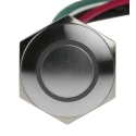 RS PRO Illuminated Push Button Switch, Momentary, Panel Mount, 16 mm Cutout, SPST, Red LED, IP67, 36 V dc 175-8529