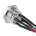 RS PRO Illuminated Push Button Switch, Momentary, Panel Mount, 16 mm Cutout, SPST, Red LED, IP67, 36 V dc 175-8529