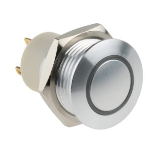 RS PRO Illuminated Push Button Switch, Latching Operation, Panel Mount, 16 mm Cutout, SPST Contact, Blue LED, IP67 175-9156