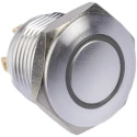 RS PRO Illuminated Momentary Push Button Switch Panel Mount SPST Green LED IP67 36V dc 175-8585