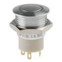 RS PRO Illuminated Push Button Switch, Latching Operation, Panel Mount, 16 mm Cutout, SPST Contact, Blue LED, IP67 175-9156