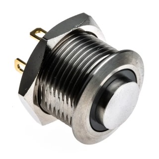 RS PRO Illuminated Momentary Push Button Switch Panel Mount 16 mm Cutout SPST Green LED IP67 36 V dc 175-9178