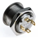 RS PRO Illuminated Momentary Push Button Switch Panel Mount 16 mm Cutout SPST Green LED IP67 36 V dc 175-9178