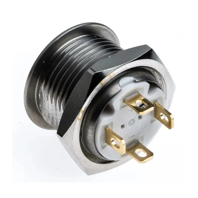RS PRO Illuminated Momentary Push Button Switch Panel Mount 16 mm Cutout SPST Green LED IP67 36 V dc 175-9178