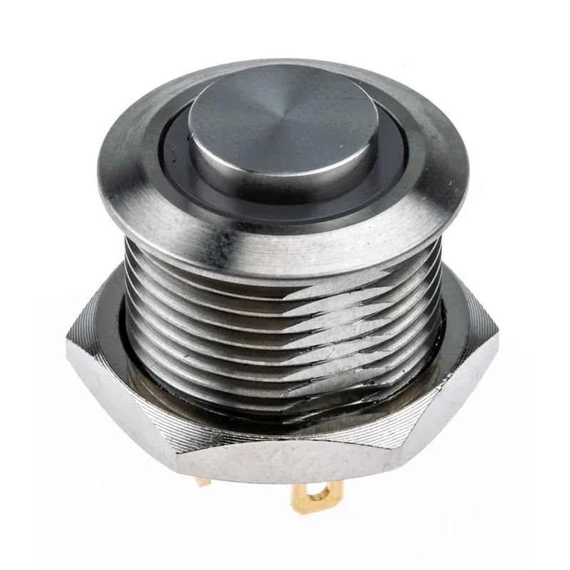 RS PRO Illuminated Momentary Push Button Switch Panel Mount 16 mm Cutout SPST Green LED IP67 36 V dc 175-9178