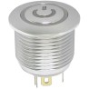 RS PRO Illuminated Momentary Push Button Switch Panel Mount SPST RGB LED IP67 16 mm Cutout 36V DC 175-9455