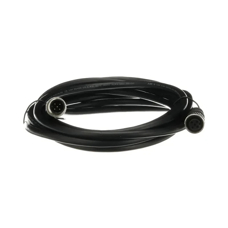 ABB Jokab Sensor Actuator Cable 3 m Black PVC Jacket Male to Female M12 5 Contacts 2TLA020056R2100 M12-C312