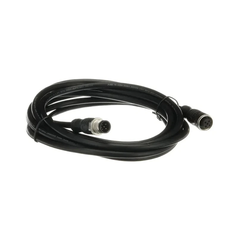 ABB Jokab Sensor Actuator Cable 3 m Black PVC Jacket Male to Female M12 5 Contacts 2TLA020056R2100 M12-C312